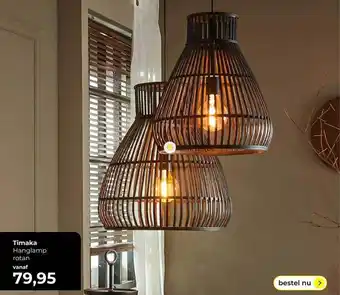 Lampidee Timaka hanglamp rotan aanbieding