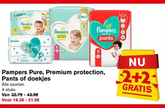 Hoogvliet Pampers Pure, Premium protection aanbieding