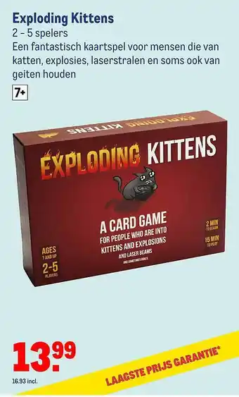 Makro Exploding kittens aanbieding
