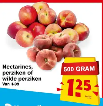 Hoogvliet Nectarines, perziken of wilde perziken aanbieding