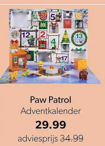 Wehkamp Paw patrol adventkalender aanbieding