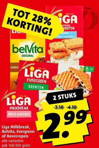 Boni Liga Milkbreak, Belvita, Evergreen aanbieding