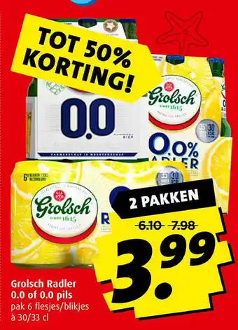 Boni Grolsch Radler 0.0 of 0.0 pils aanbieding