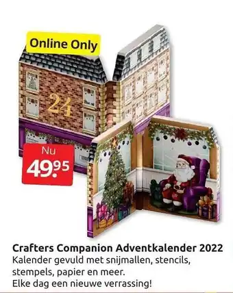 Boekenvoordeel Crafters companion adventkalender 2022 aanbieding