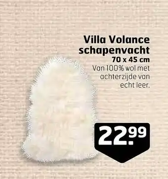 Trekpleister Villa volance schapenvacht aanbieding