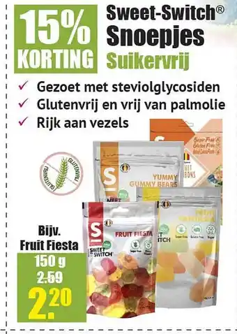 Gezond & Wel Sweet-switch snoepjes suikervrij aanbieding