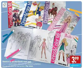 ALDI Sketch & stickerboek met app aanbieding