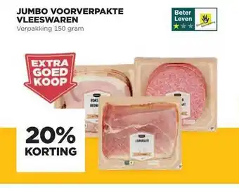 Jumbo Jumbo voorverpakte vleeswaren 20% koritng aanbieding