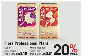 Sligro Flora professional plant 20% korting aanbieding