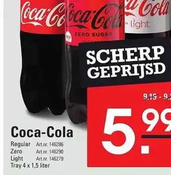 Sligro Coca-cola 1,5 liter aanbieding