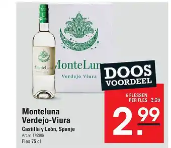 Sligro Monteluna verdejo-viura castilla y león, spanje aanbieding