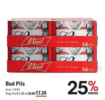 De Kweker Bud pils aanbieding