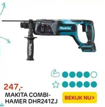 Praxis Makita combi-hamer dhr241zj aanbieding