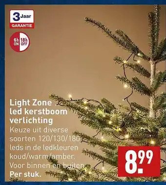 ALDI Light zone led kerstboom verlichting aanbieding