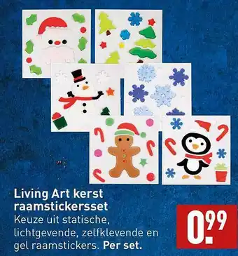 ALDI Living art kerst raamstickersset aanbieding