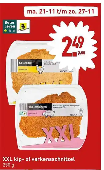 ALDI Xxl kip- of varkensschnitzel aanbieding