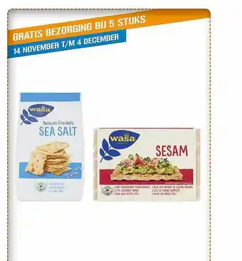 Coop Delicate crackers sea salt, sesam aanbieding