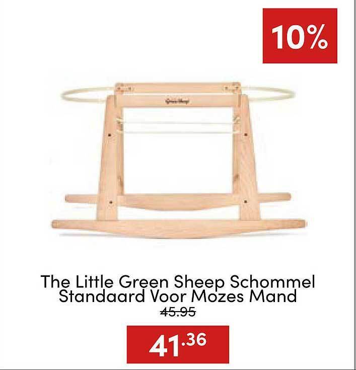 The little green sheep schommel standaard voor mozes mand aanbieding