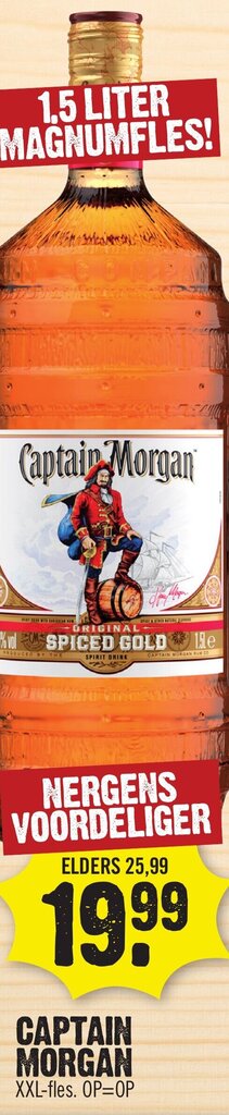 Captain Morgan 1.5 liter aanbieding bij Dirk