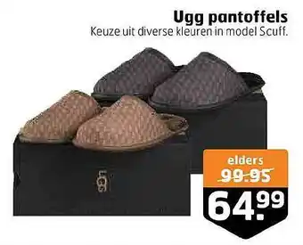 Trekpleister Ugg pantoffels aanbieding