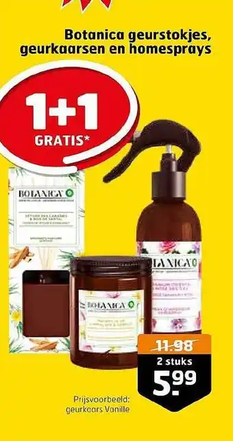 Trekpleister Botanica geurstokjes geurkaarsen homespray aanbieding