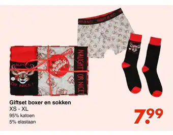 Wibra Giftset boxer en sokken aanbieding