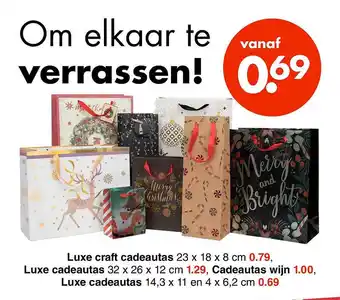 Wibra Luxe craft cadeautas, luxe cadeautas, cadeautas wijn of luxe cadeautas aanbieding