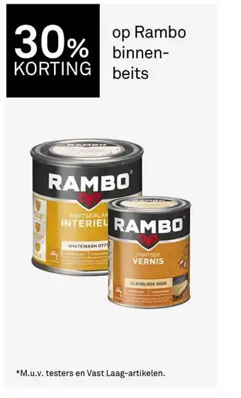 Karwei Op rambo binnenbeits 30% korting aanbieding