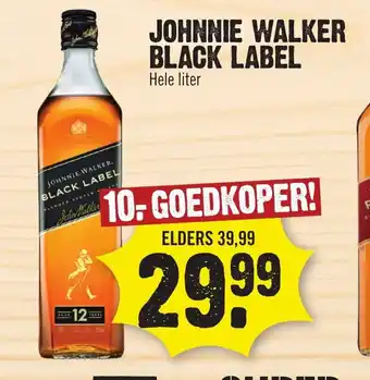 Dirk Johnnie Walker Black Label 1 liter aanbieding