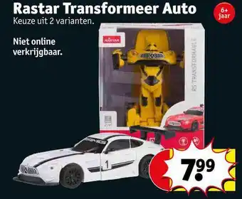 Kruidvat Rastar transformeer auto aanbieding