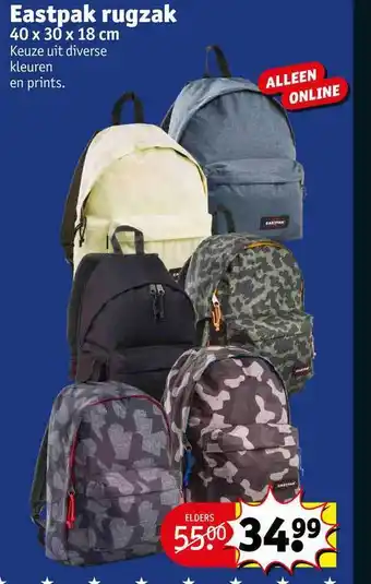 Kruidvat Eastpak rugzak aanbieding