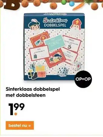 Blokker Sinterklaas dobbelspel met dobbelsteen aanbieding