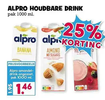 Boon`s Markt Alpro houdbare drink aanbieding