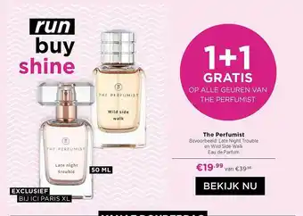 ICI Paris XL The perfumist late night trouble en wild side walk eau de parfum 1+1 gratis aanbieding