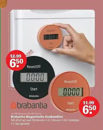 Marskramer Brabantia magnetische kookwekker aanbieding