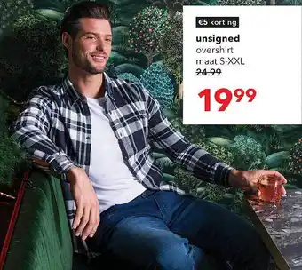 Scapino Unsigned overshirt €5 korting aanbieding