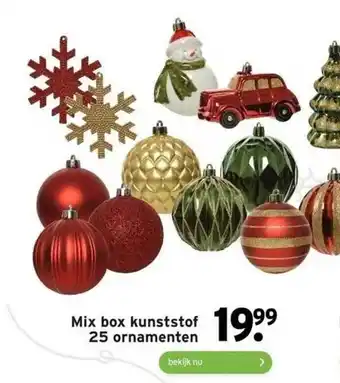 GAMMA Mix box kunststof 25 ornamenten aanbieding