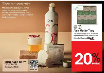 Sligro Alex meijer thee 20% korting aanbieding