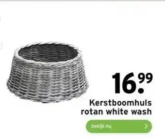 GAMMA Kerstboomhuls rotan white wash aanbieding