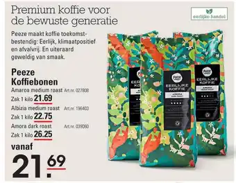 Sligro Peeze koffiebonen aanbieding