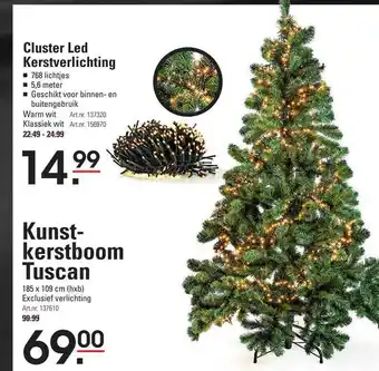 Sligro Cluster led kerstverlichting of kunstkerstboom tuscan aanbieding