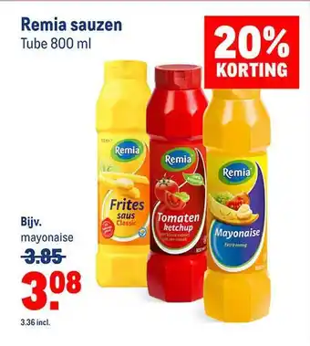 Makro Remia sauzen aanbieding