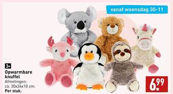ALDI Opwarmbare knuffel aanbieding