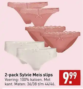 ALDI 2-pack sylvie meis slips aanbieding