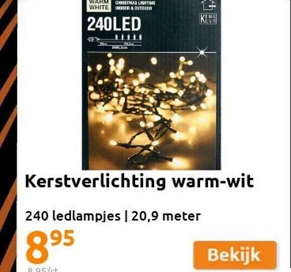 Kerstverlichting warmwit aanbieding bij Action