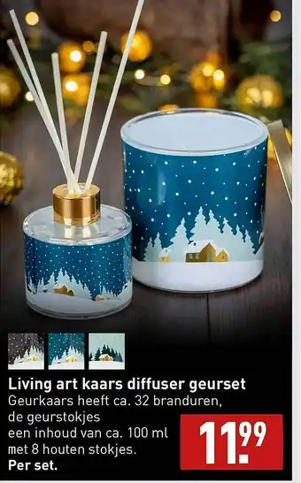 ALDI Living art kaars diffuser geurset aanbieding