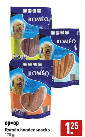 ALDI Roméo hondensnacks aanbieding