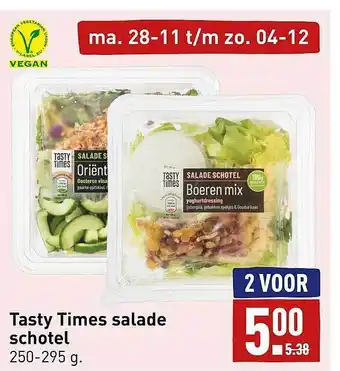 ALDI Tasty time salade schotel aanbieding