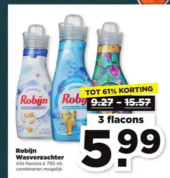 PLUS Robijn wasverzachter aanbieding