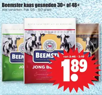 Dirk Beemster kaas gesneden 30+ of 49+ 125-150 gram aanbieding